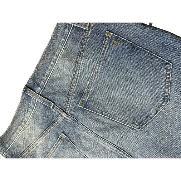 Madewell Women’s Rigid Denim Straight Distressed Mini Skirt Size 28”/6 NWT - Picture 7 of 7